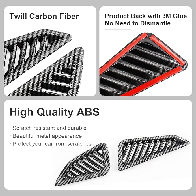 Carbon Fiber Front AC Air Vent Cover Compatible with Toyota Corolla 2020–2026 & Corolla Hatchback 2019–2026