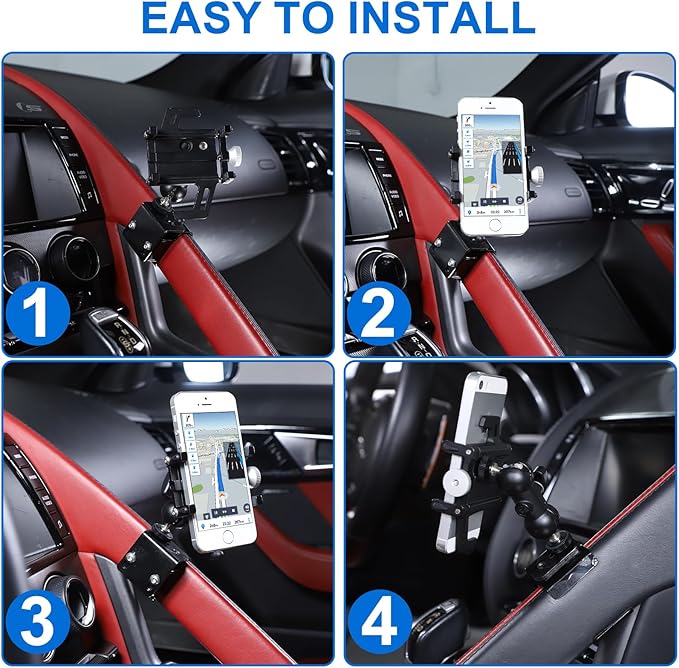 Daeiclru Car Central Control Armrest Phone Mount Compatible with Jaguar F-Type 2013-2024, Cell Phone Holder Auto Mobile Phone Holder Accessories (Style H)