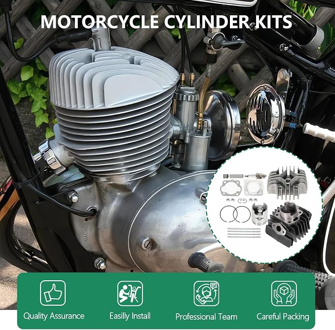 SCITOO Cylinder Piston Gasket Top End Rebuild Kit for Suzuki for ALT50 1983 1984, for Suzuki for Quadmaster 50 LTA50 2x4 2002 2003 2004 2005 41mm 49cc 11210-04012-0F0 11111-04001 12140-16B10