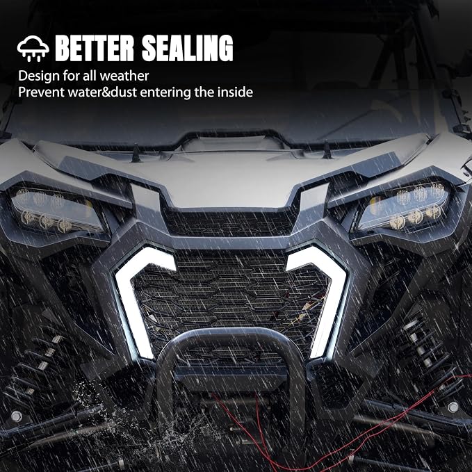 HAKA TOUGH Turn Signal Fang Lights for Honda Talon 1000/1000R/1000X 4 Accessories 2022-2024, Front Grille Accent lights for Talon 1000 Signature lights Grill Lamps Turn Signal, 2PCS