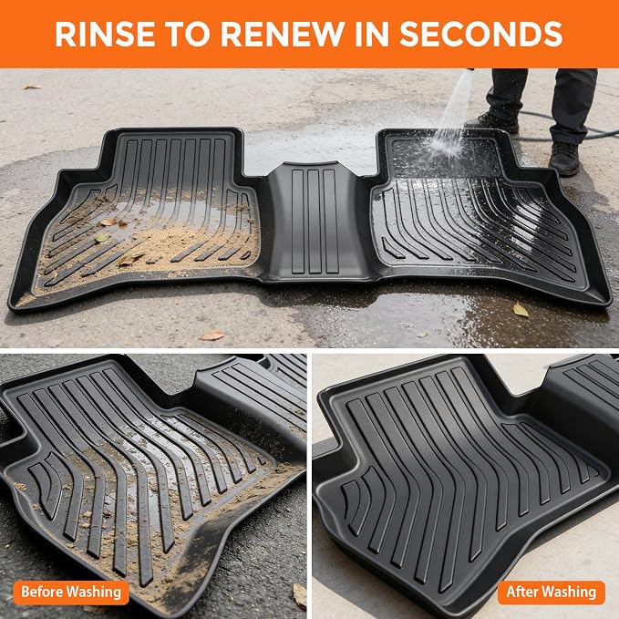 Floor Mats for Chevrolet Chevy Trailblazer AWD 2021-2026 (Only Fit for Cargo in Upper Deck Position, Not for FWD), Heavy Duty TPE All Weather Protection, Waterproof Non-Slip (Floor Mats & Cargo Liner)