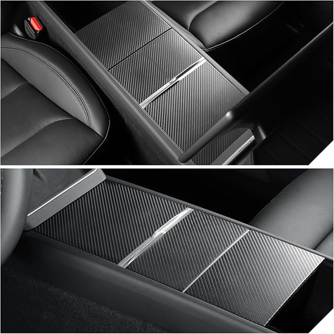 LUCKEASY 8PCS Organizer for Tesla Model Y Juniper 2026 2025 (Not Fit Standard) Cup Holder | Armrest Box & Armrest Cover | Glove Box | Center Pad | Wireless Charging Pad | Center Upper & Lower Tray