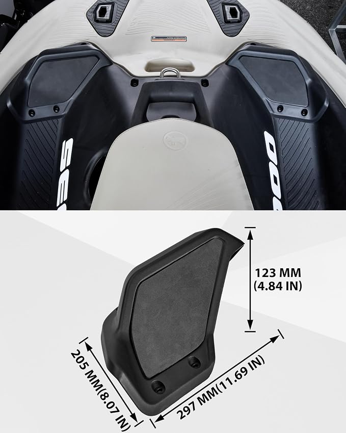 SAUTVS Step Wedges Footboards Pedal for Sea Doo Spark, Foot Rest Kit With 45 Degree Slope Footrest for Sea-Doo Spark 2024+ Accessories (2PCS, Replace #295101263)