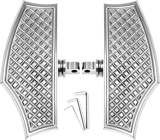 Passenger Floorboards, Rear Foot Pegs Footboards Footrests for Harley Touring Road king, Road glide, Electra glide, Street glide/Softail, Fat Boy, Bad Boy, Street Bob, Breakout, Heritage, Low Rider ST