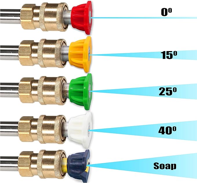 Tool Daily Foam Cannon with Dual Connector Accessory, Pressure Washer Spray Nozzle Tips with Nozzle Holder