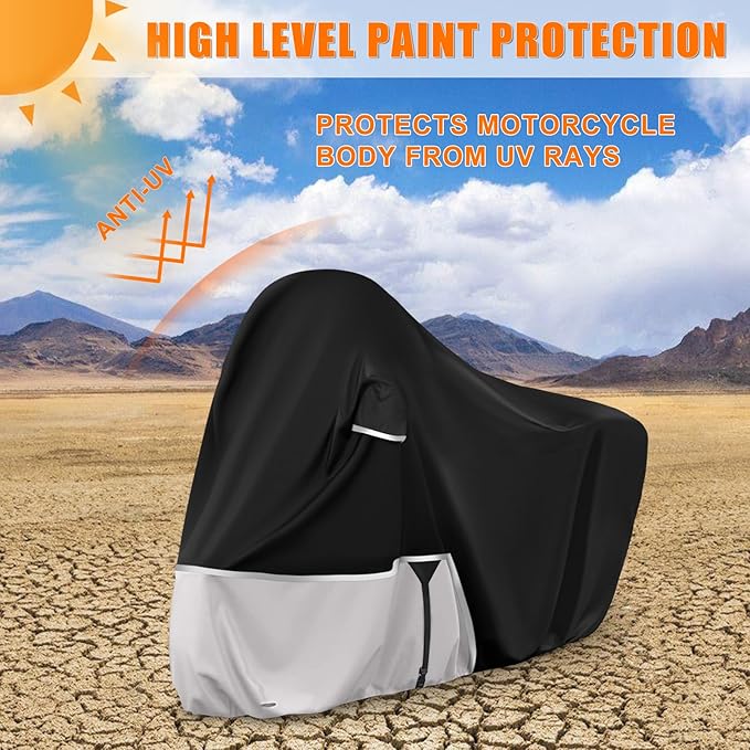 Waterproof Motorcycle Cover Replace for Piaggio Vespa GTV GTS GT60/125/200/250/300 Super Without Trunk Model, 420D Oxford Cloth Motorcycle Cover for Snow Rain Dust Protection
