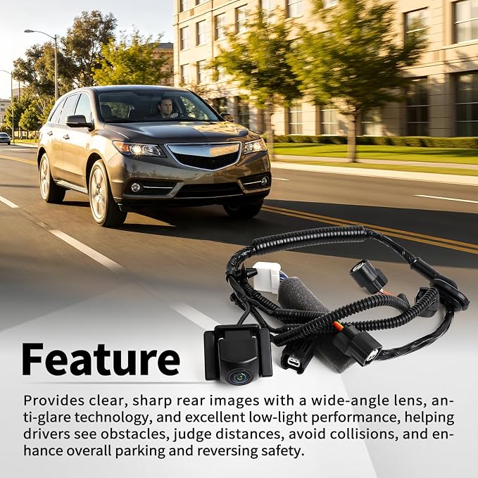 Rear View Backup Camera Fit for Acura MDX 2014-2020 Fit for Acura MDX Sport Hybrid 2017-2020 Reverse Parking Assist Cam W/O Surround View Replaces 39530-TZ5-A11 39530TZ5A11 AC1960106