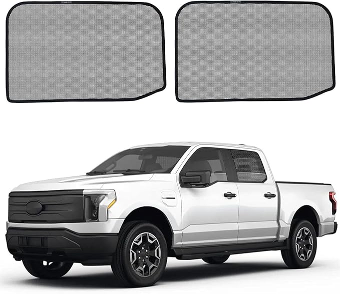 F150 Specific Side Window Sun Shades, 2015-2024 Rear Vehicle Interior Shade for Baby Mesh Car Window Covers, Breathable, UV Protection and Heat Insulation (F150(2015-2024), Rear Side-2pcs)