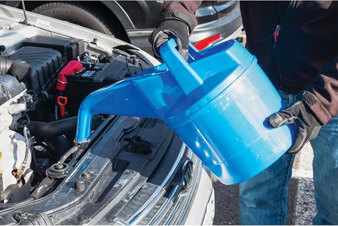 Performance Tool W54273 Plastic Radiator Filler - 2.5 Gallon,Blue