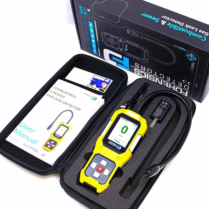 Sewer Leak Detector | 10ft Drop Test Pass | Upgraded 10-Year Sensor Life | Version 2.0 |