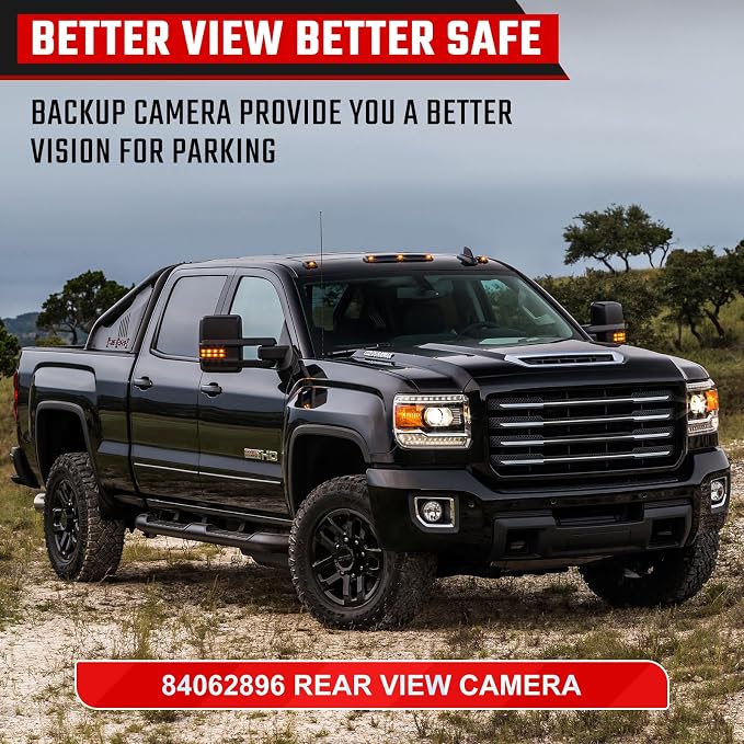 Backup Camera Rear View Camera Fit for Chevy Silverado GMC Sierra 1500 2500 3500 2016-2019 Parking Park Assist Camera Replaces #84062896
