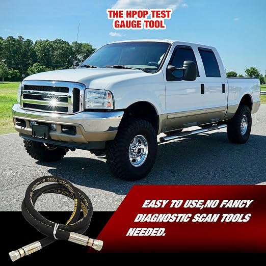 6000PSI Fuel Pressure Test Kit Hpop Test Gauge Kit Fuel Pressure Testers Compatible with Ford 1994-2007 F250 F350 Powerstroke 6.0L & 7.3L Diesel Engines