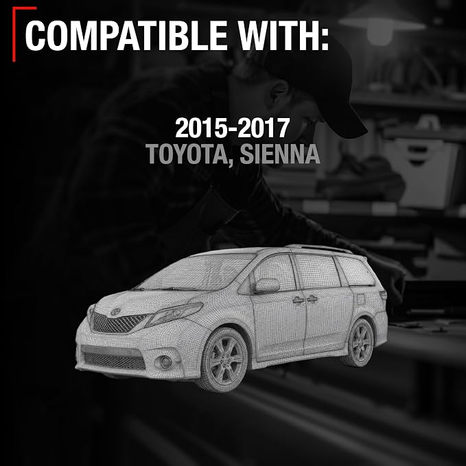 Rear View Backup Camera, Reverse Park Assist - Compatible with 2015-2017 Toyota Sienna - OEM 8679008030, TO1960112