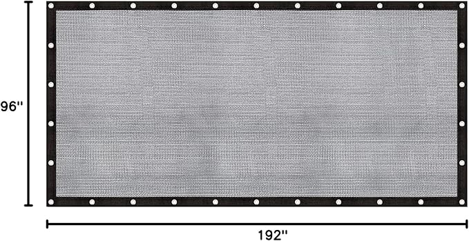 Cool Area 60-70% Shade Cloth 8x16FT Heavy Duty Knitted Mesh Tarp with Grommets Shade Trap for Patio Canopy Garden Porch Greenhouse Pools Dump Truck Dog Kennel Black