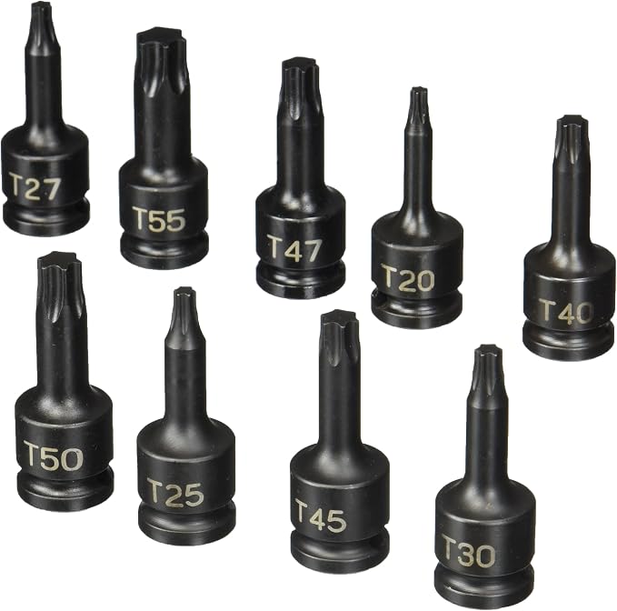 Grey Pneumatic (1200T 3/8" Drive 9-Piece Internal Star Impact Driver Socket Set