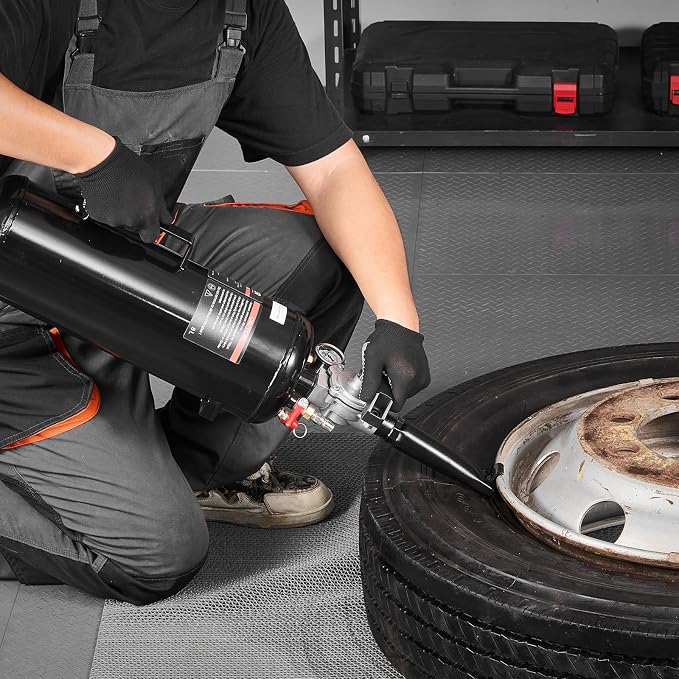VEVOR Portable Tire Bead Seater, 2.1 Gal / 8 L Air Bead Blaster, Handheld Tire Inflator Tool, 87-116 PSI Operating Pressure, Trigger Seating Inflator for Car, Compact SUV, Light Truck, E-Bike, RV, ATV