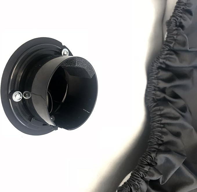Boomerang - 33" Soft JL Tire Cover for Jeep Wrangler JL (with back-up camera) - Rubicon (2018-2024) - Black Denim Vinyl - Integrated Camera Hood
