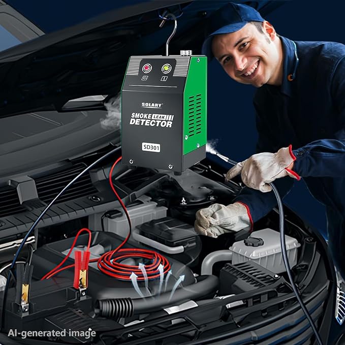 Automotive EVAP Smoke Machine Tester - 12V DC Vacuum Diagnostic Tester with Built-in Air Pump
