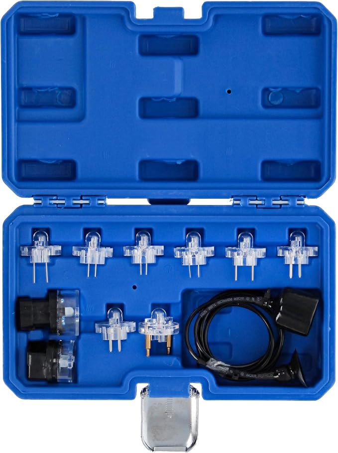 ABN Deluxe Noid Light Test Kit, Fuel Injector Tester Tool Noid Light Set, Fuel Light Fuel Injector Tester Kit 10-Piece