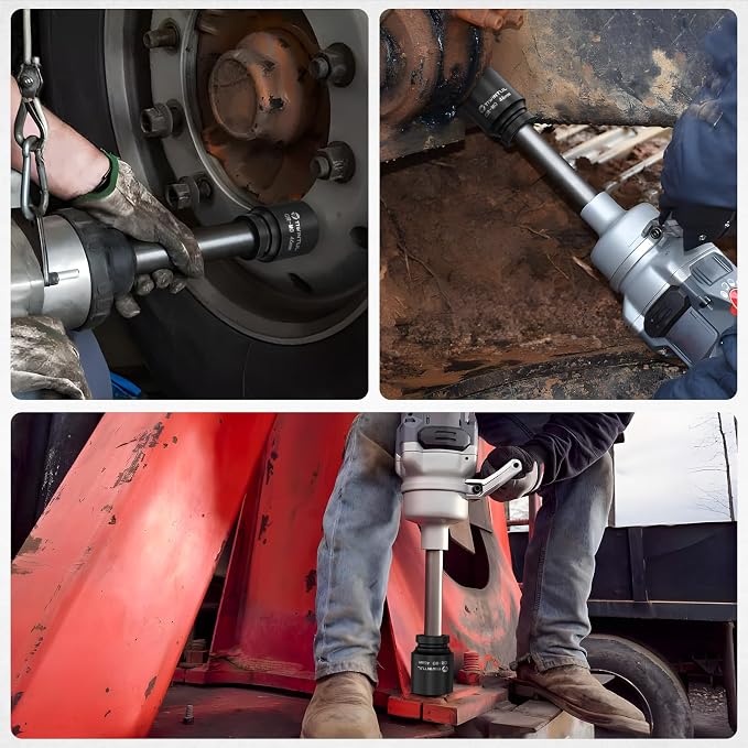 46mm Impact Socket 1-Inch Drive, 6 Point Design,CR-MO Heavy Duty Metric Socket for High Torque Impact Wrench, Large Socket for Semi Truck Axle Nuts, Diesel Mechanic & Heavy Equipment