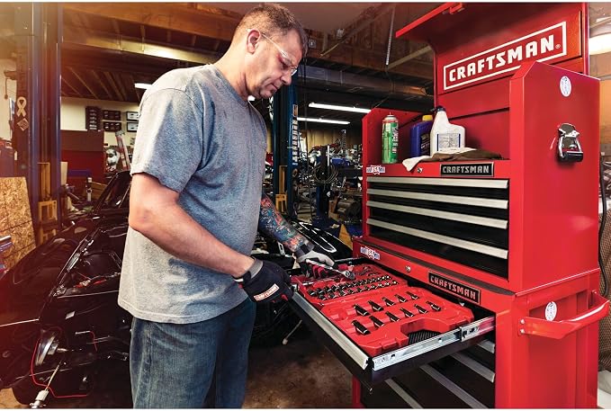 CRAFTSMAN Mechanics Tool Set, 1/4" & 3/8" Drive, SAE/Metric, 81 Piece (CMMT82335L)