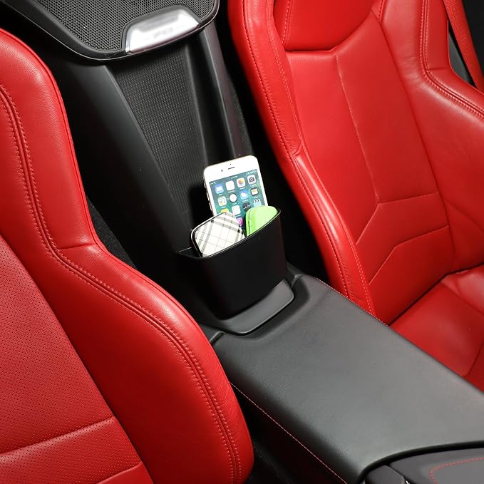 TOYCIDFG Between Seat Storage Pocket Compatible with C8 Corvette Stingray 2020-2026, Car Interior Organizer Accessories