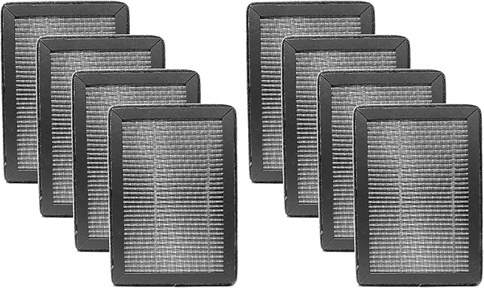Nispira 3-in-1 HEPA Filter Activated Carbon Replacement For Air Purifier SimPure AP3J9 / Redypure JR6 / Membrane Solutions 2J8 8 Packs