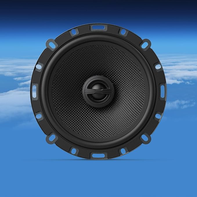 AudioControl Altitude Series 6.5" Coaxial Car Speakers Set (Pair), 100W RMS, 4 Ohms, Easy Installation, Low Profile Shallow Mount, Full-Range Rear or Front Door Speakers for Truck or Car Audio System