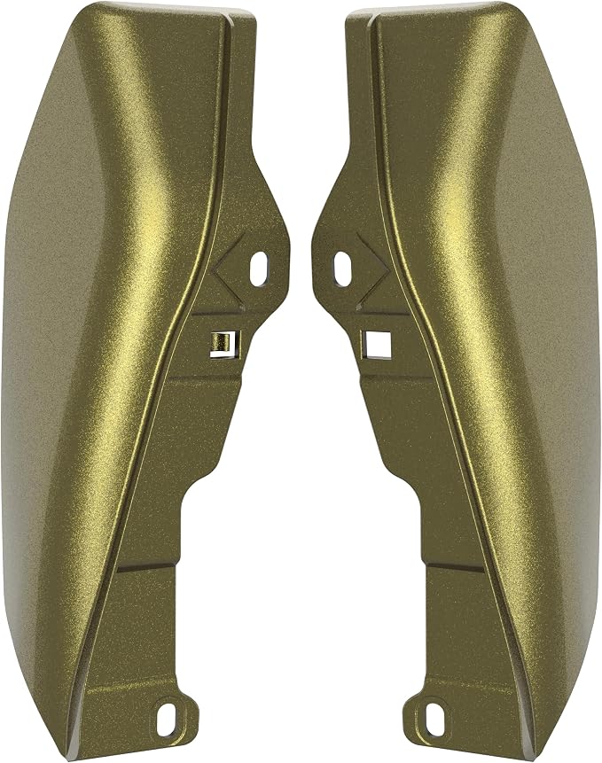 Color - Matched Mid Frame Air Deflectors Heat Shield, Perfectly Fit for Harley Touring Models 2009-2026 Olive Gold