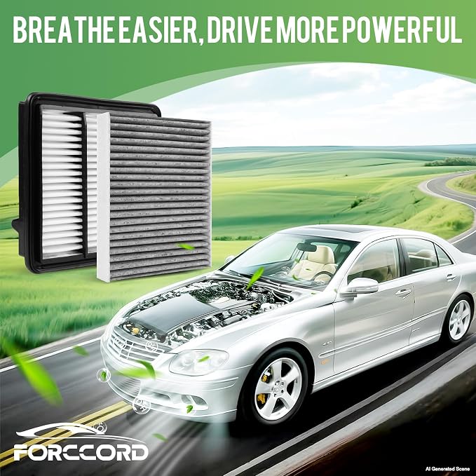 Engine & Cabin Air Filter Fit for Honda Civic 2022-26 1.5L, Accord 2023-25 1.5L, CR-V CRV 2023-26 1.5L, Integra 2023-26 1.5L Replace#CF11182 17220-64A-A00 Car Accessories (Not Hybrid 2.0L)