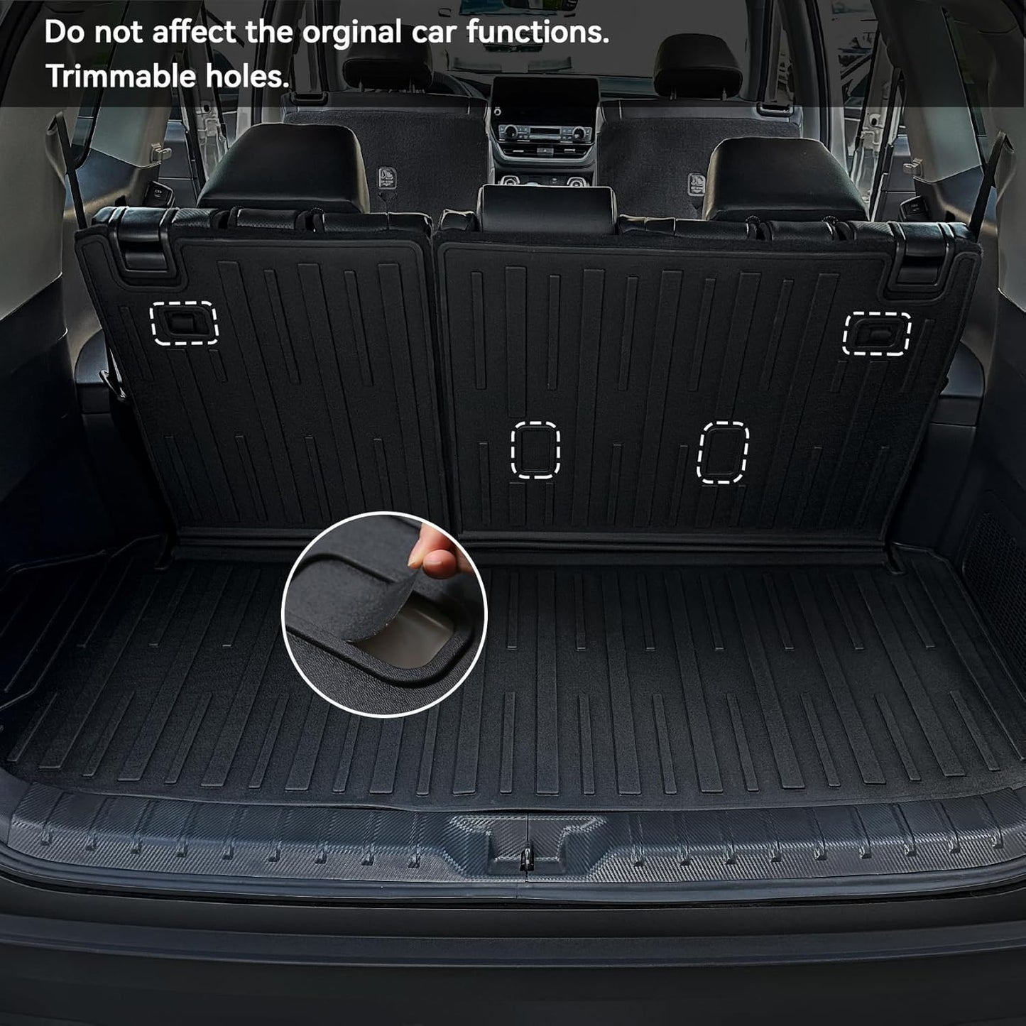 Floor Mats for Grand Highlander Accessories, Cargo Liner with Floor Mats 7 Seater for Toyota Grand Highlander Accessories 2024 2025