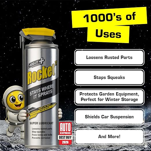 Multi-Purpose Lubricant Spray, 15.2 Fl Oz - Penetrating Oil & Anti-Corrosion Spray for Rusted Bolts, Tools, Bikes & Garden Equipment, Water-Resistant Protective Coating (Pack of 2)