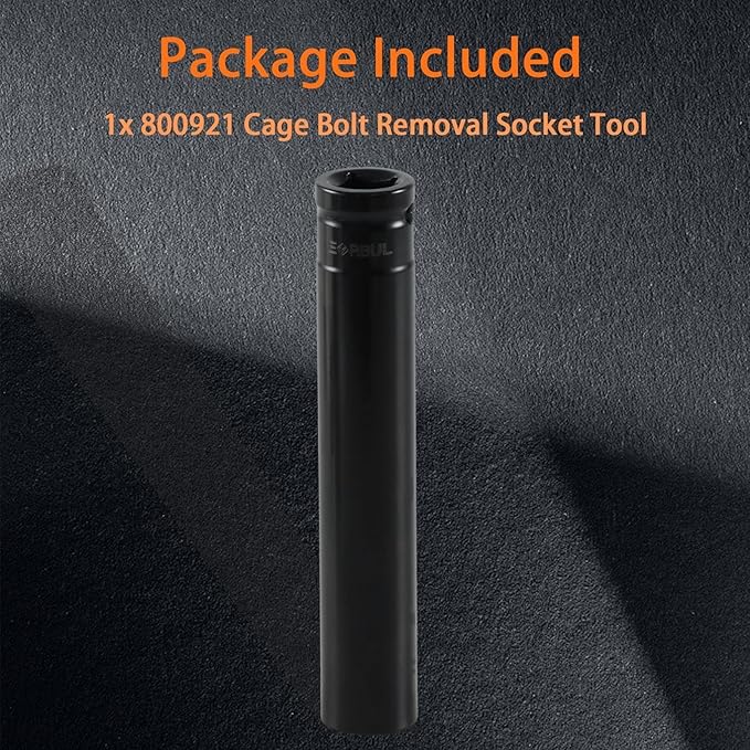 EVRBUL 3/4" Socket Truck Cage Bolt Socket Tool Removal Puller Cagebolt Release Bolt Removal Tool Compatible with Truck Air Brakes with 800921 Cage Bolt, Extra Deep 3/4" Socket 1/2" Drive