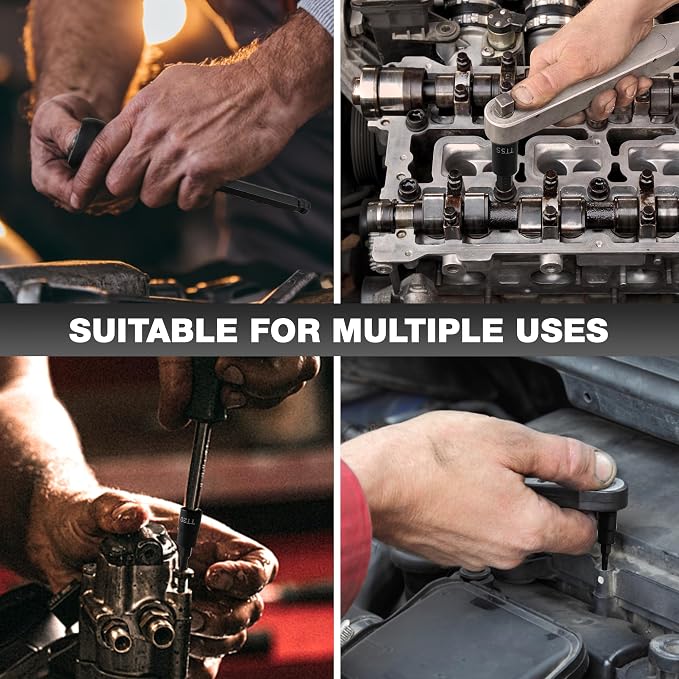 EACELIY 107PCS Bit Socket Set,1/4”,3/8 & 1/2” Drive Bit Socket Set,Torx/Extra Long/Tamper Proof/Hex/Ball End Hex,S2 Alloy Steel & CR-V,SAE&Metric