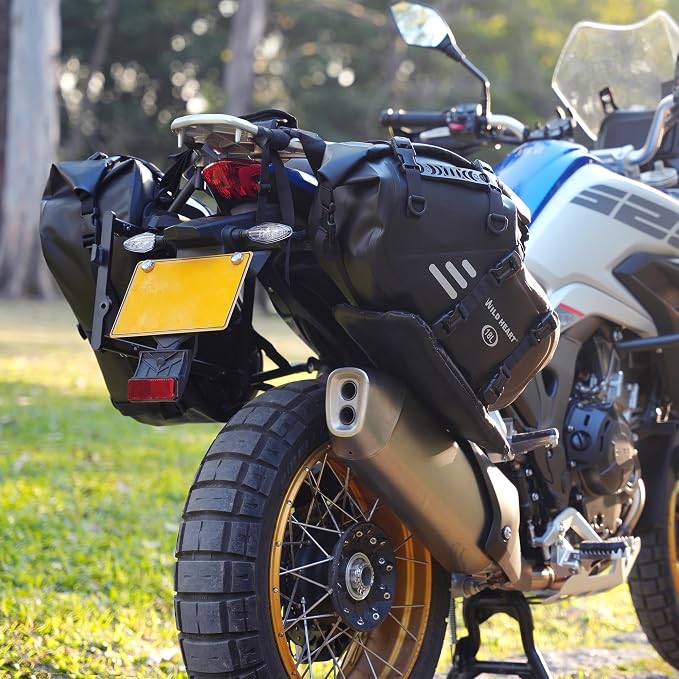 WILD HEART Motorcycle Smoke Protector Pipe Heat shield is suitable for Motorcycle side Bags, Tail Bag Guardrails, Seat Bag Accessories (Bottom anti-scalding sheet)