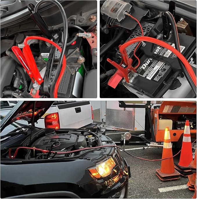 Nilight Jumper Cables for Car Battery 6 Gauge 12 FT Booster Cable Heavy Duty 450 A CCA with Carrying Bag Jump Start Emergency Kit Pickup Vans SUV Sedan Motorcycle