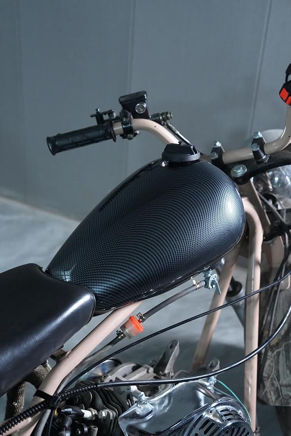 JMCHstore Real Gas Fuel Tank for Coleman CT200UEX Axis M200 Hisun HS200-3 Fake Tank Replacement 196cc Mini bike (Carbon fiber)