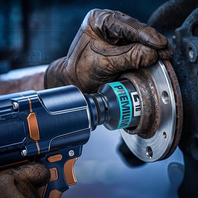 3/4” Drive Impact Socket Set, 2-1/16”-2-1/2” Axle Nut Sockets, 8pcs Shallow Jumbo Sockets, SAE, 6 Point, Cr-V, Repair Tools for Installing and Removing Stubborn Spindle Nuts and Bolts