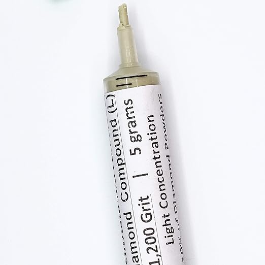 TechDiamondTools Diamond Polishing Compound Kit of 5 Polishing Paste USA Made 1200 1500 2000 3000 4000 Grit for Marble Glass Metal Rock Jewelry Resin Silver Gemstone with 10% of Diamond Powder