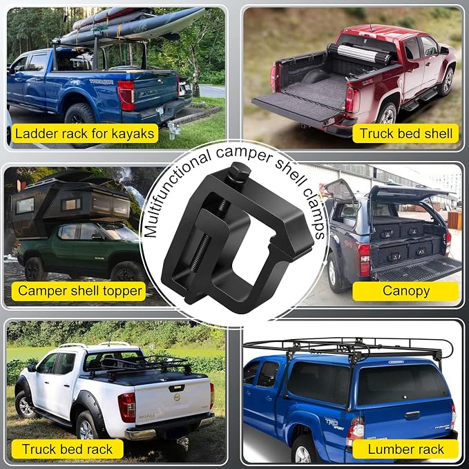 moveland Upgraded π πππ Camper Shell Clamps - Heavy Duty Truck Topper Clamps - More Secure Truck Cap Clamps for Dodge Dakota Ram 1500 2500 3500, F150 F250, Titan, Tundra