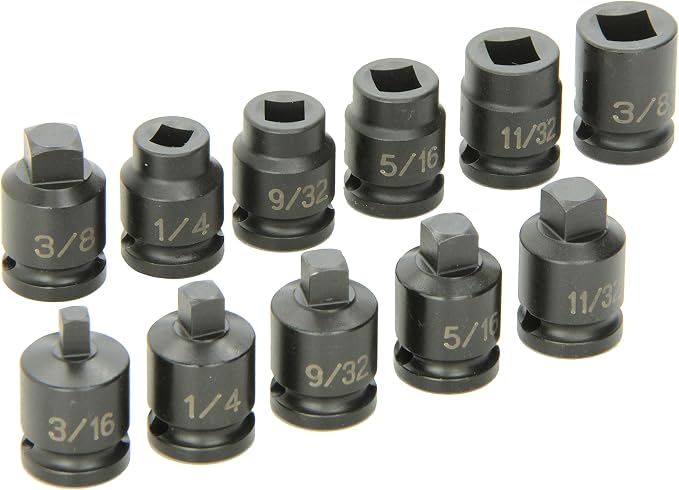 Grey Pneumatic (1211P) 3/8" Drive 11-Piece Pipe Plug Socket Set