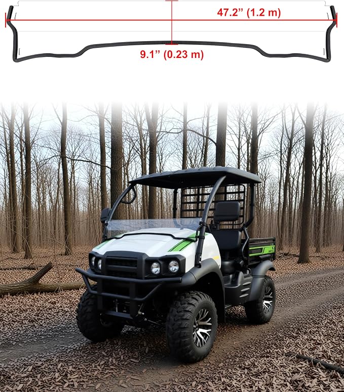 SAUTVS Clear Front Half Windshield for Kawasaki Mule SX 2017+, Lightly Dustproof Durable Poly Half Windscreen for Kawasaki Mule SX SE XC LE FE 2017-2026 Accessories