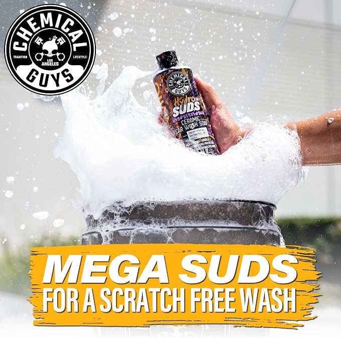 Chemical Guys Foam Wash Bundle - Foam Blaster Gun + HydroSuds Foam Wash Soap (16 fl oz) + Accessories