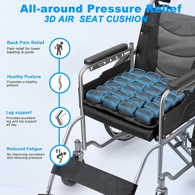 Sondor Travel Cushion,Portable & Adjustable Airplane seat Cushion for Long Flights,Inflatable Cushion for Wheelchair, Travel,Driving