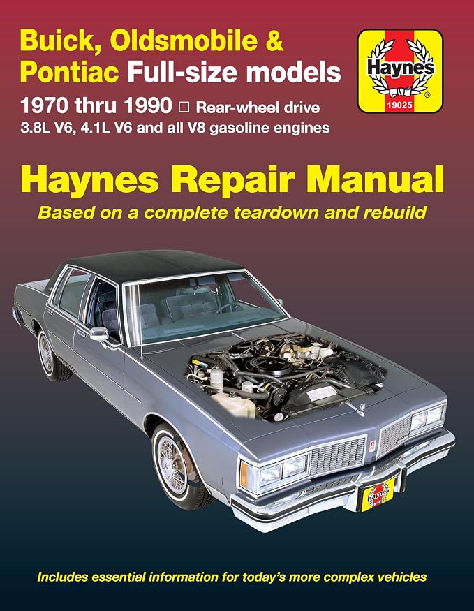 Buick, Oldsmobile & Pontiac Full-size models: 1970 thru 1990