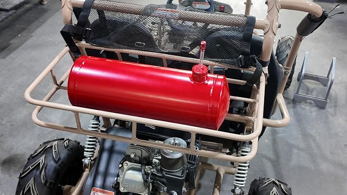 Red Gas Tank Fuel Tank Aluminum Cylinder 6 x 18" Center Fill 2 Gallon minibike gas fuel tank For Golf Cart ,Motorcycle ,Dune Buggy ,mini bike ,go kart