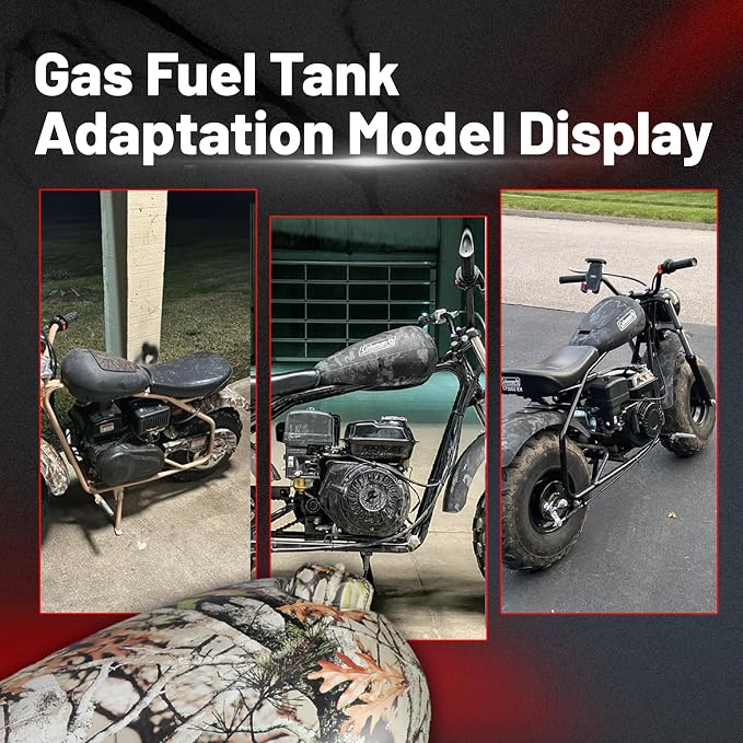 Gas Fuel Tank fit for Coleman CT200U-EX for Axis M200 for Hisun HS200-3 & 196cc Mini Bikes 5.5L capacity with Maple Leaf Pattern