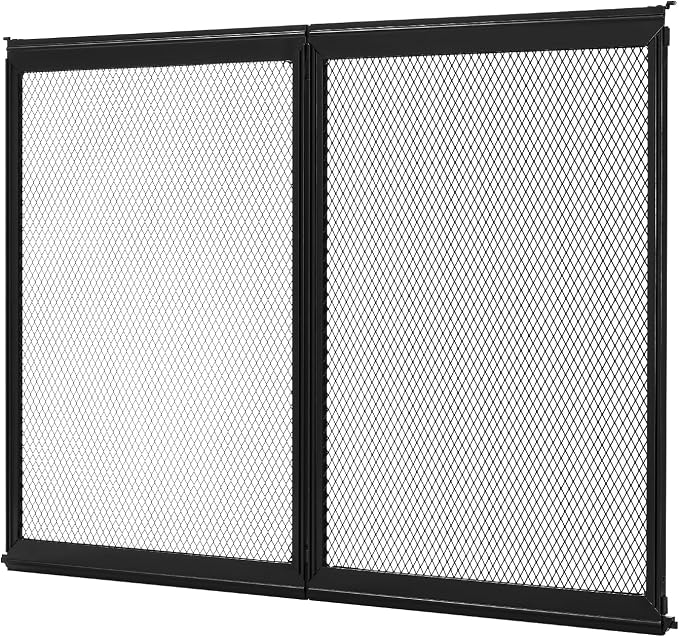 VEVOR RV Screen Door Protector, 26.5 x 20 inch Door Grille, Easy to Install and Disassemble, Reinforced Breathable Protective Mesh, Aluminum Alloy Camper RV Entry Protector for Pet Protection, Black