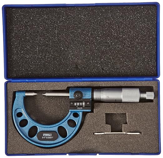Fowler 52-226-801-1, Digit Counter Point Micrometer with 0-1" Measuring Range