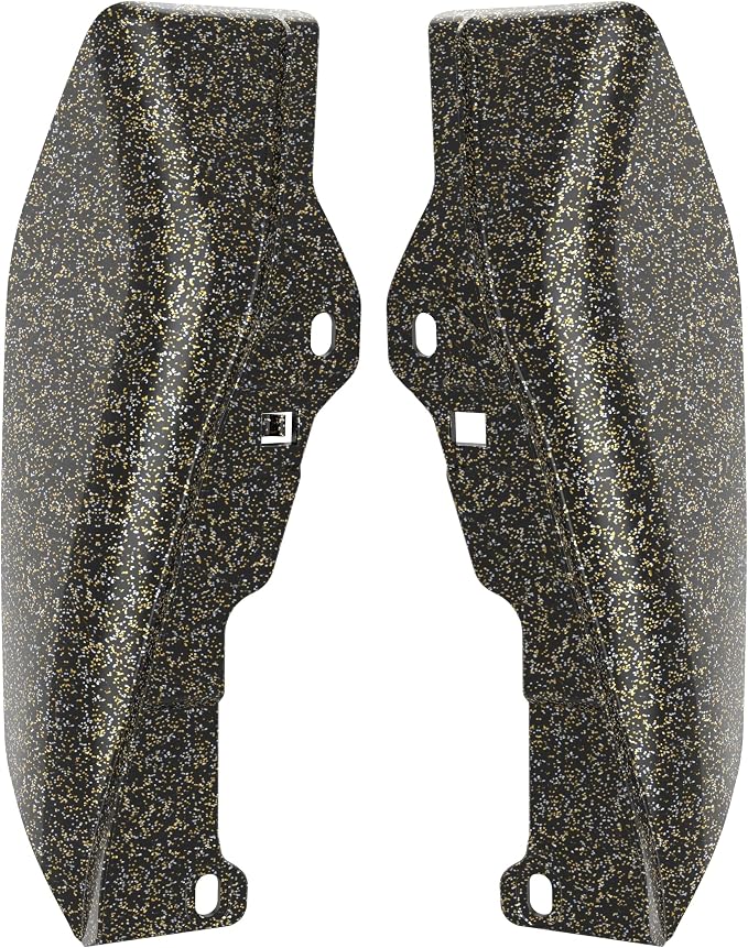 Color - Matched Mid Frame Air Deflectors Heat Shield, Perfectly Fit for Harley Touring Models 2009-2026 Hard Candy Black Gold Flake